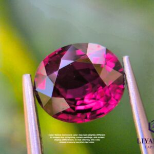 1.02 ct natural Madagascar ruby oval step cut with purplish red color