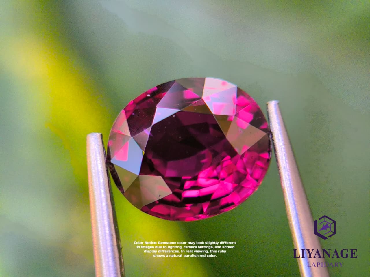 1.02 ct natural Madagascar ruby oval step cut with purplish red color
