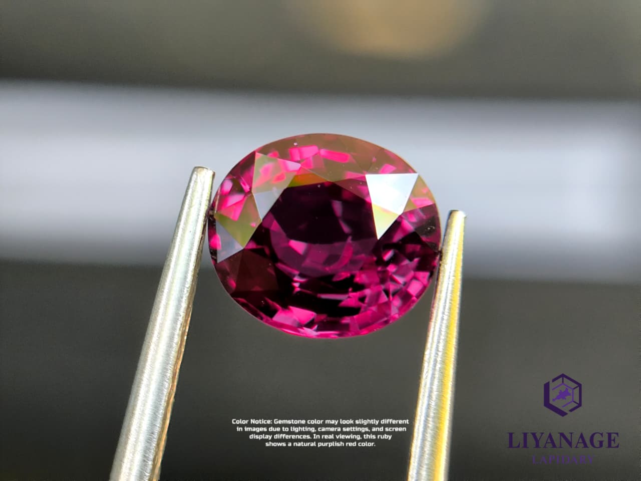 1.02 ct natural Madagascar ruby oval step cut with purplish red color