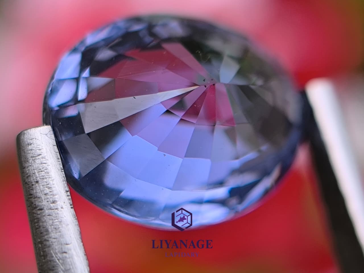 3.16 ct Natural Unheated Ceylon Violetish Blue Sapphire Oval Step Cut from Ratnapura, Sri Lanka - Image 4
