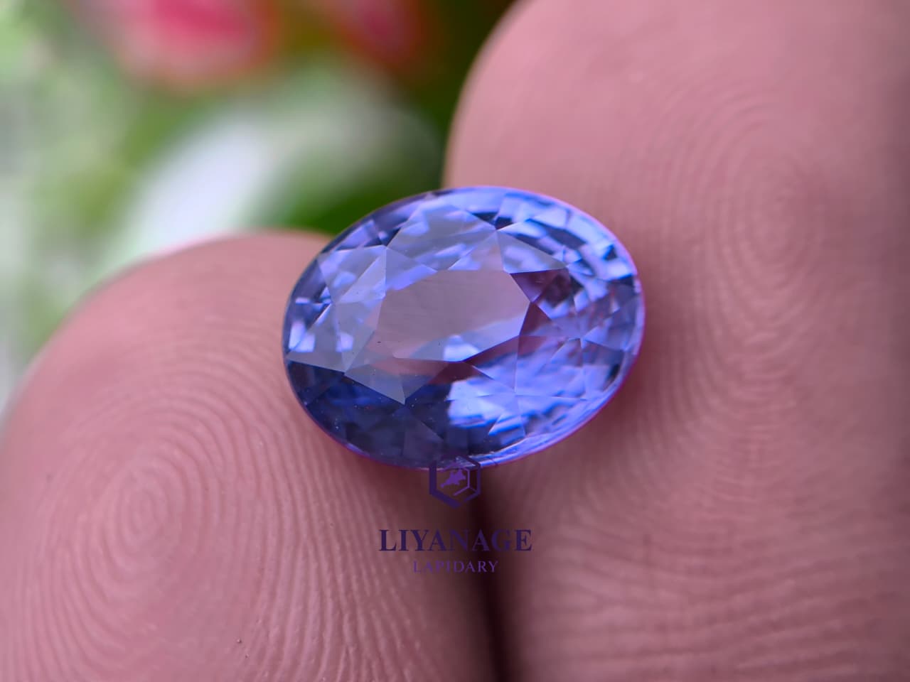3.16 ct Natural Unheated Ceylon Violetish Blue Sapphire Oval Step Cut from Ratnapura, Sri Lanka - Image 5