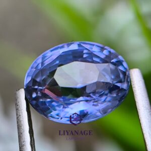 3.16 ct Natural Unheated Ceylon Violetish Blue Sapphire Oval Step Cut from Ratnapura, Sri Lanka
