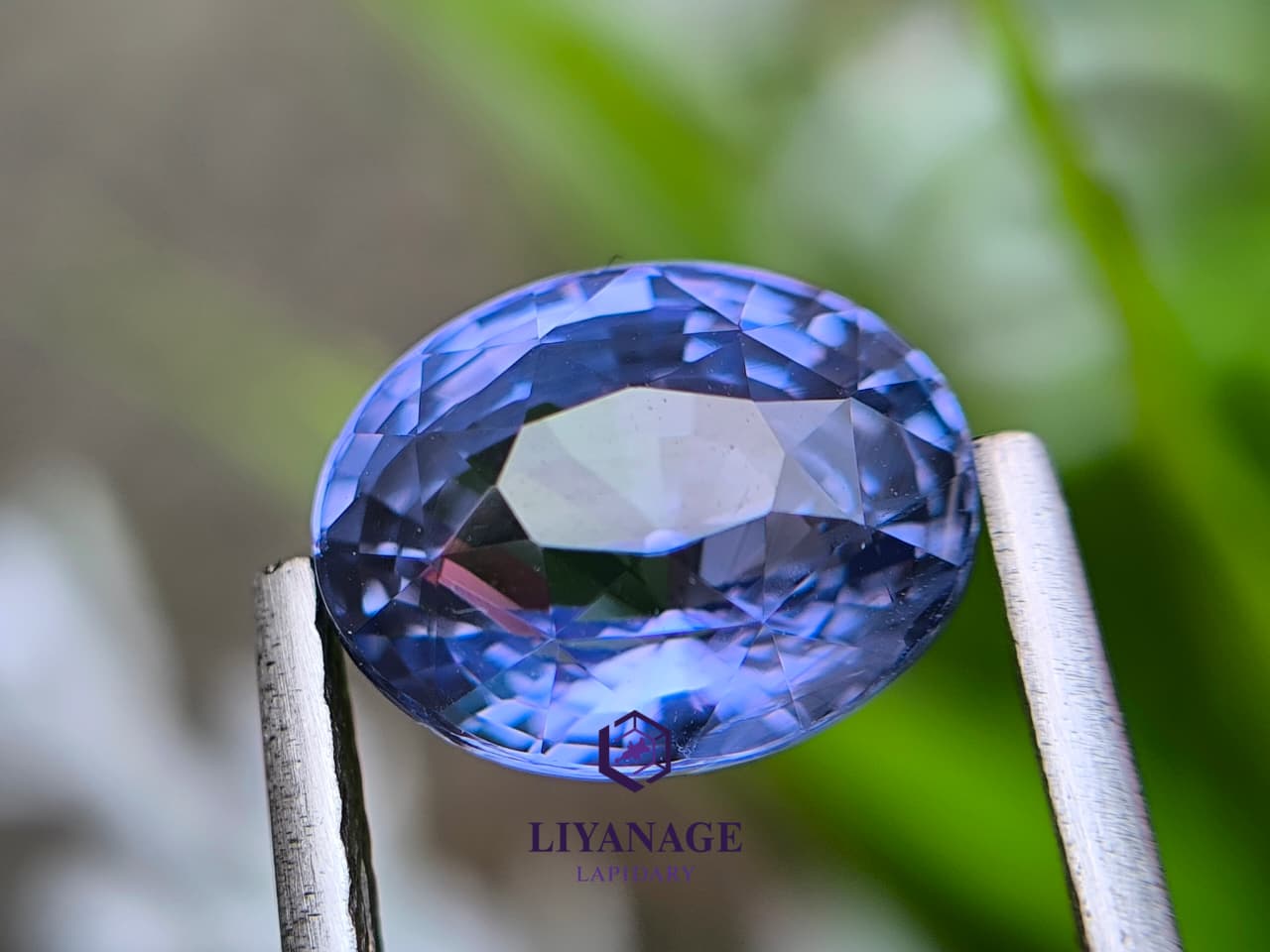 3.16 ct Natural Unheated Ceylon Violetish Blue Sapphire Oval Step Cut from Ratnapura, Sri Lanka