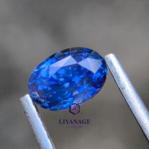 1.60 ct Unheated Ceylon Cornflower Blue Sapphire Oval Step Cut