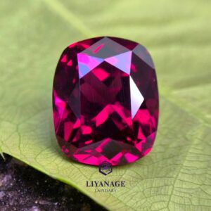 5 ct Unheated Ceylon Natural Red Spinel Cushion Cut