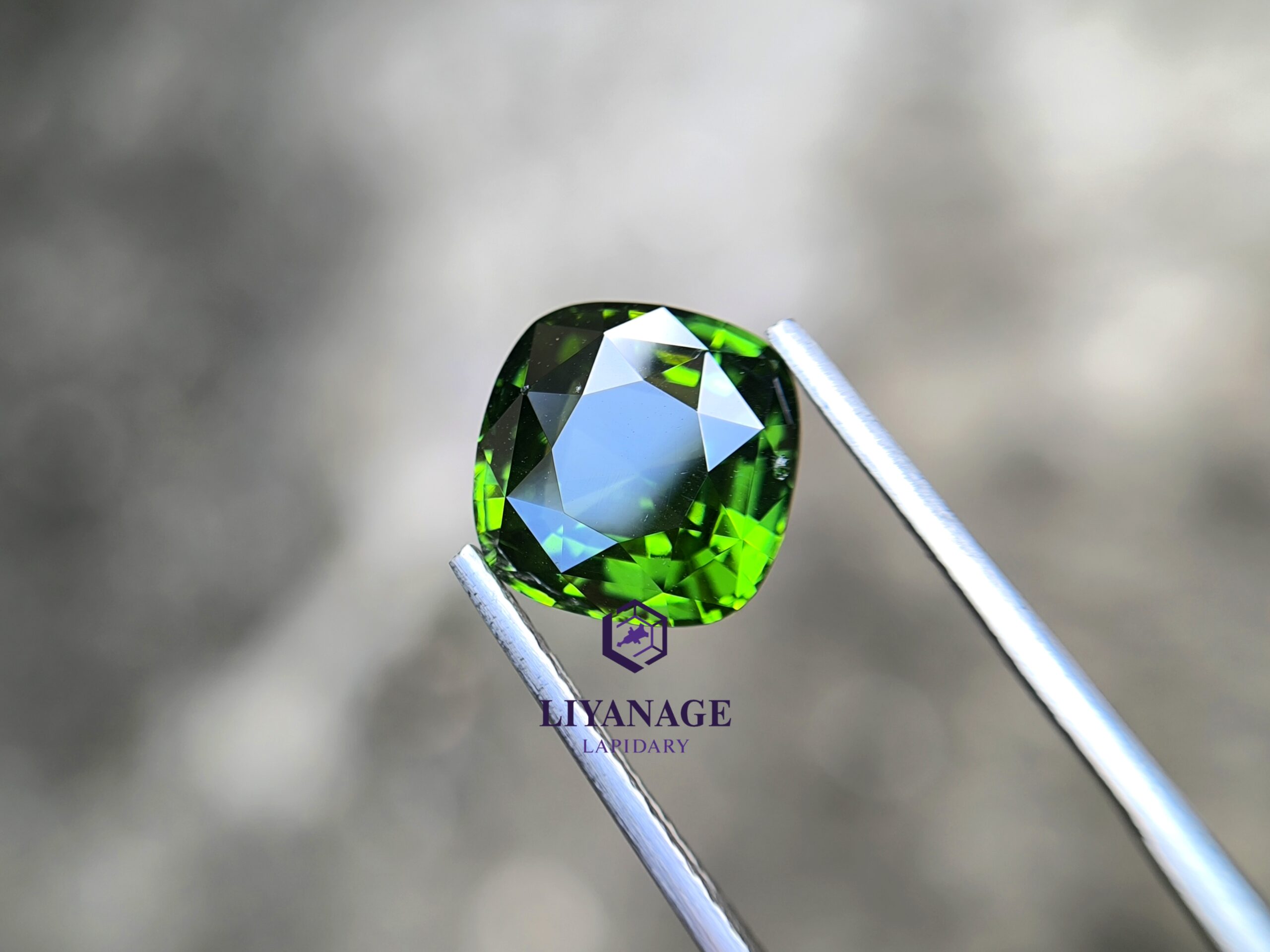 5 ct Unheated Ceylon Green Beccarite Zircon Cushion Step Cut - Image 2