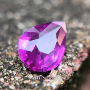 1.09 ct Natural Unheated Ceylon Magenta Pink Sapphire – Pear Step Cut – Certified