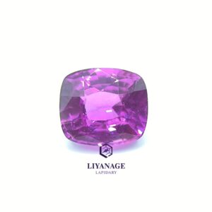 1.51 ct Unheated Madagascar Purplish Pink Sapphire Cushion Step Mixed Cut