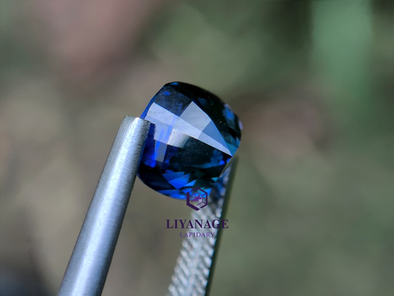 2.67 ct Standard Heated Ceylon Blue Sapphire Cushion Step Mixed Cut - Image 2
