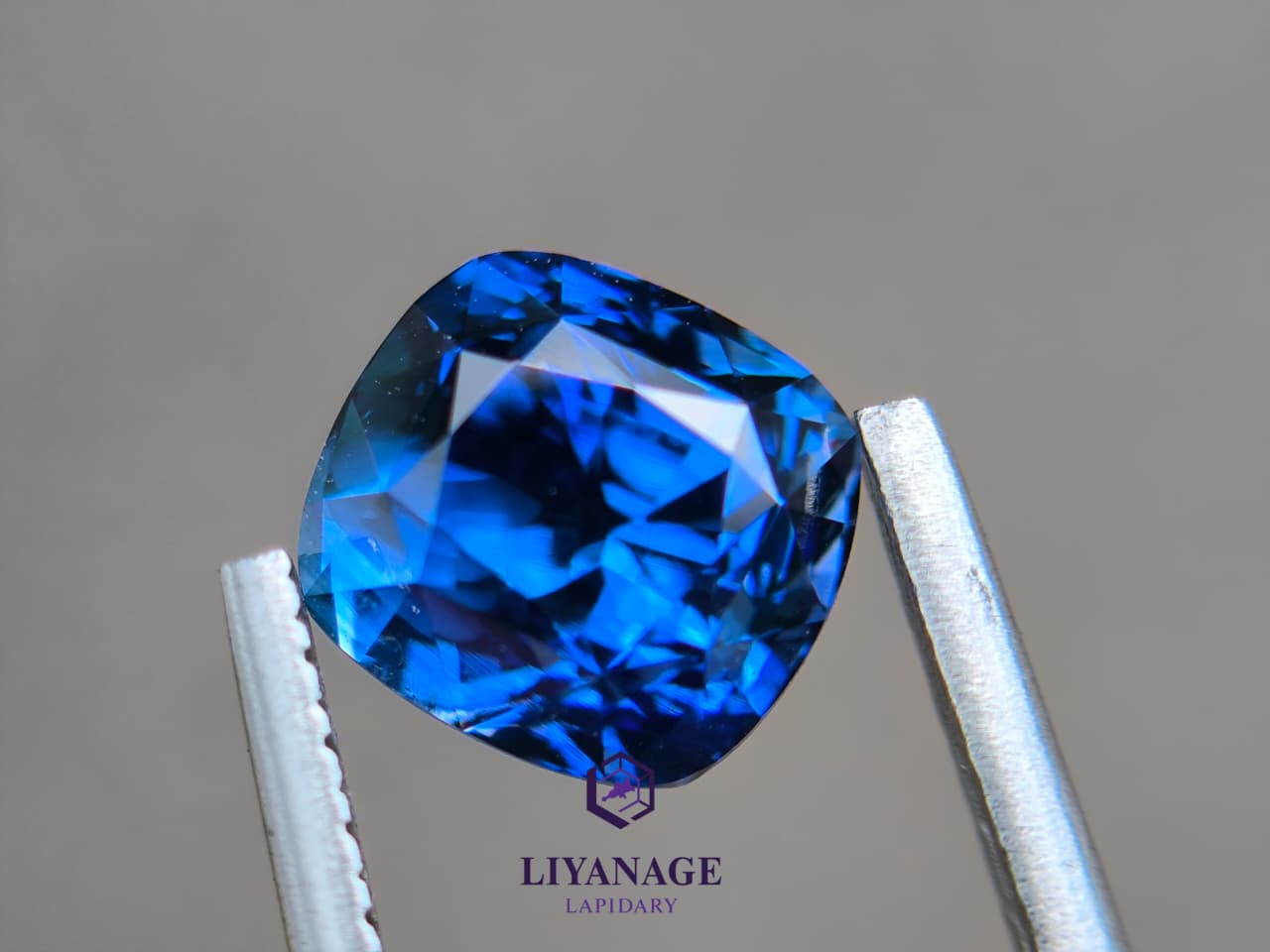 2.67 ct Standard Heated Ceylon Blue Sapphire Cushion Step Mixed Cut - Image 12