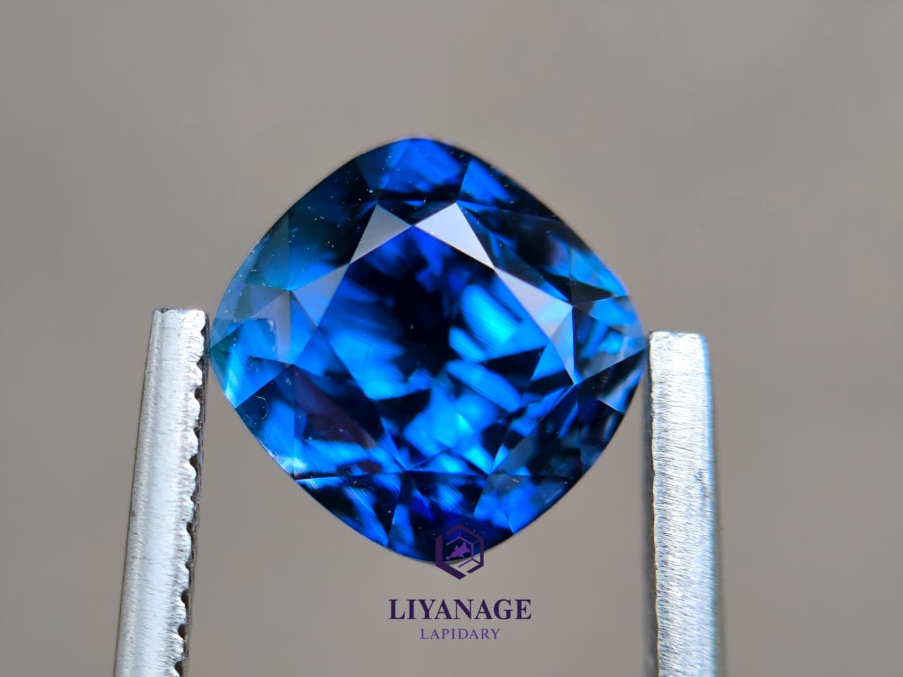 2.67 ct Standard Heated Ceylon Blue Sapphire Cushion Step Mixed Cut - Image 13