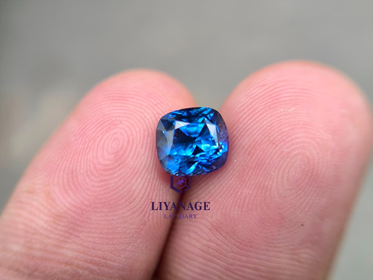 2.67 ct Standard Heated Ceylon Blue Sapphire Cushion Step Mixed Cut - Image 16