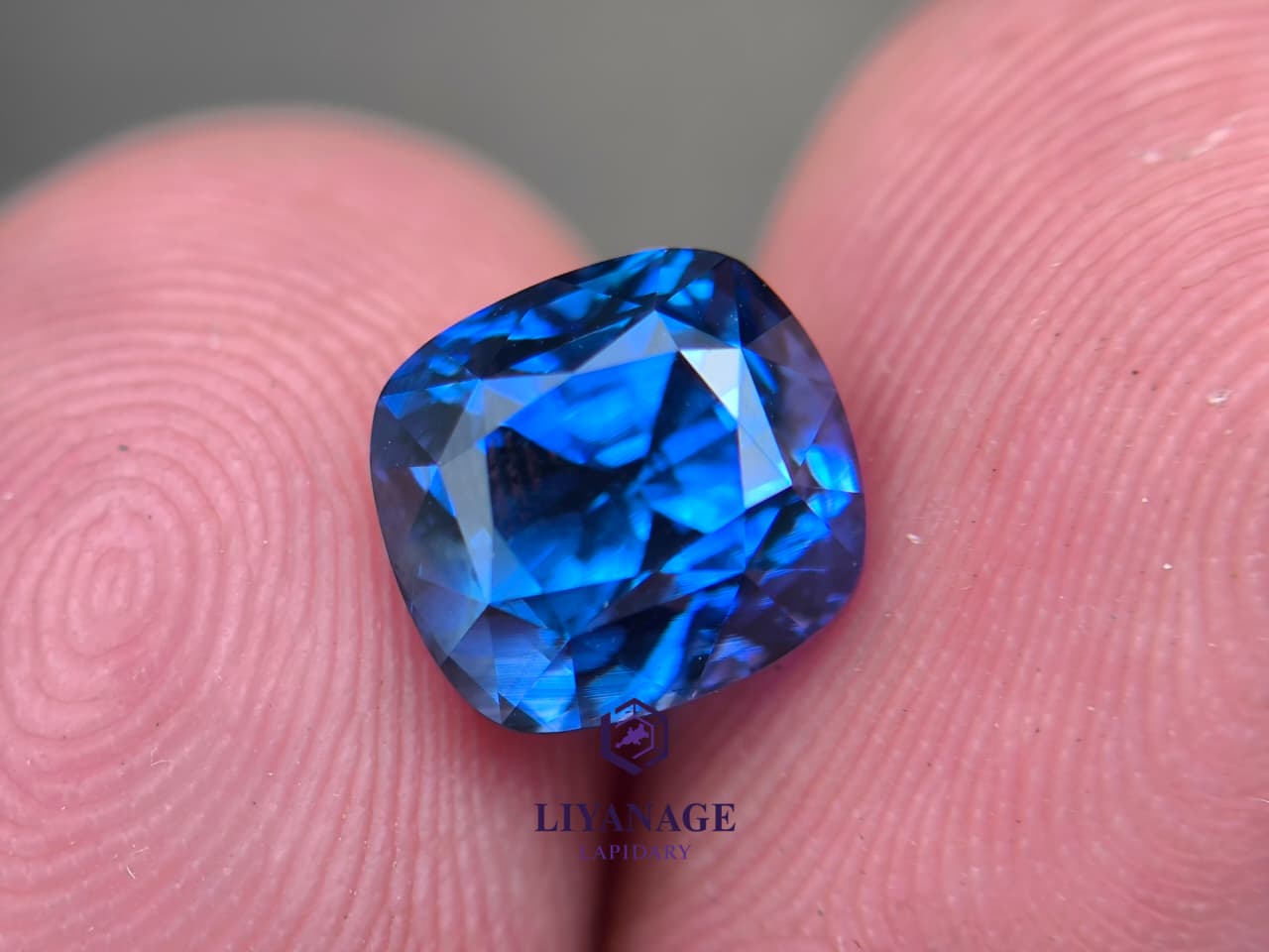2.67 ct Standard Heated Ceylon Blue Sapphire Cushion Step Mixed Cut - Image 17