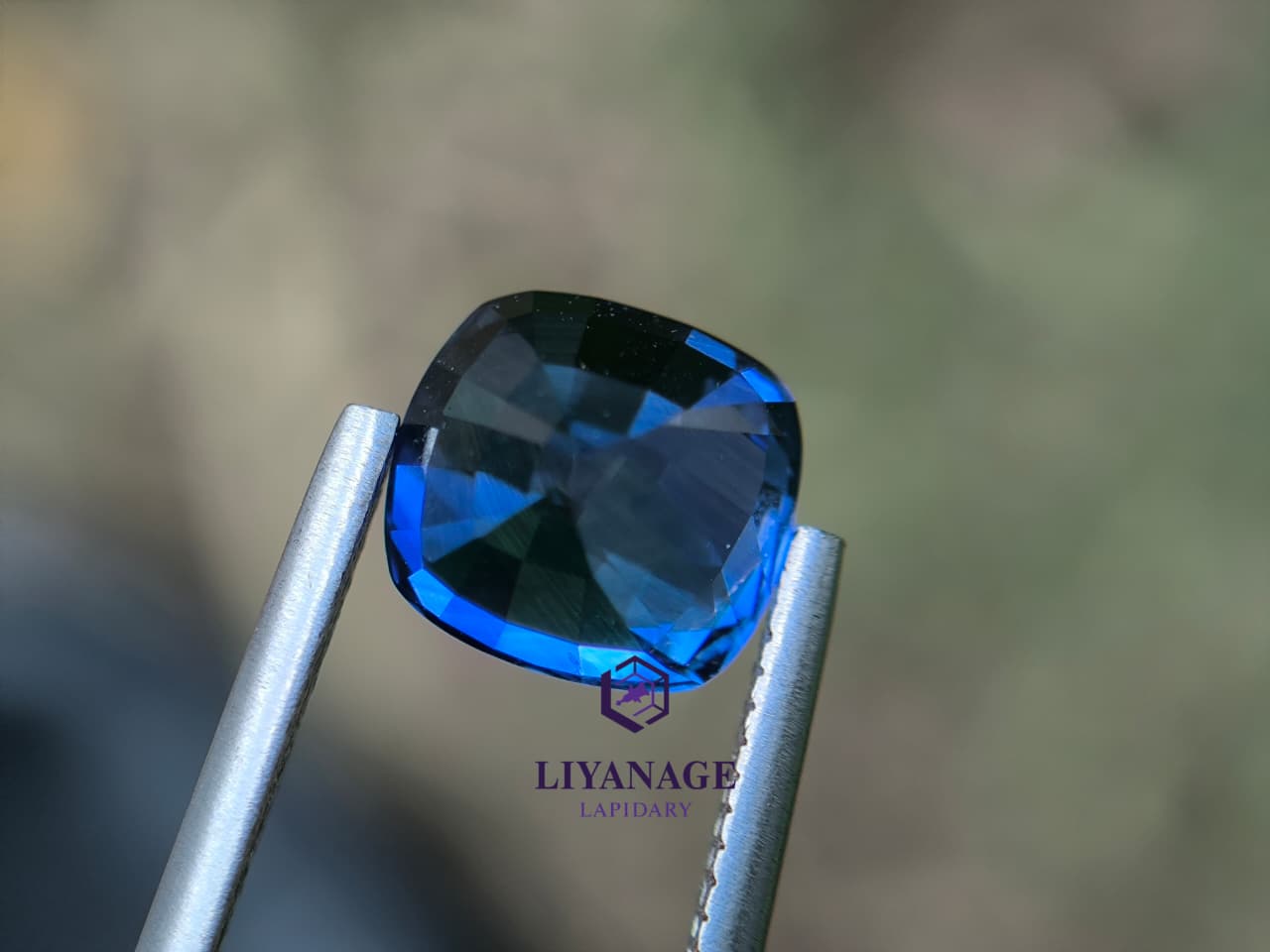 2.67 ct Standard Heated Ceylon Blue Sapphire Cushion Step Mixed Cut - Image 3