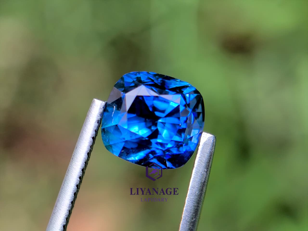2.67 ct Standard Heated Ceylon Blue Sapphire Cushion Step Mixed Cut - Image 5