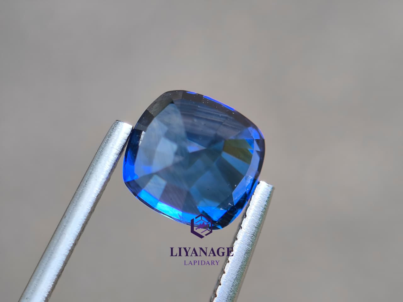 2.67 ct Standard Heated Ceylon Blue Sapphire Cushion Step Mixed Cut - Image 10